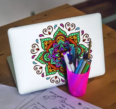 Classical mandala for laptop laptop skin decal - TenStickers