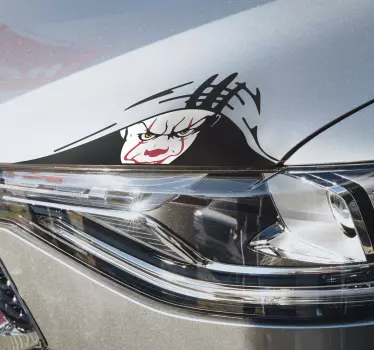 Clown watching Car Decal - TenStickers