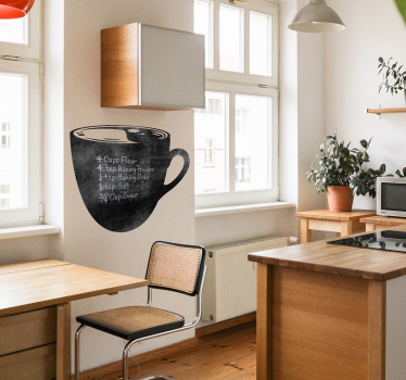 Coffee Cup chalkboard sticker - TenStickers
