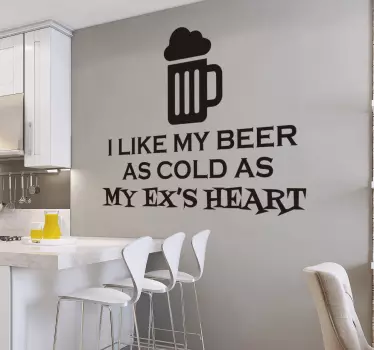 Cold as my ex's heart health and beauty sticker - TenStickers