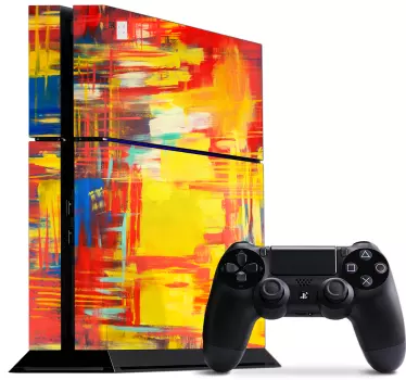 Colored urban draw Playstation 4 decal - TenStickers
