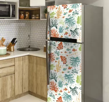 Colorful coral  fridge decals - TenStickers