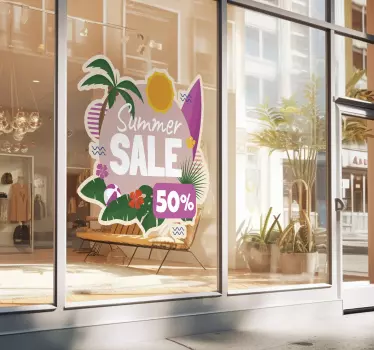 Colorful Discounts shop window sticker - TenStickers