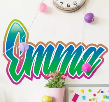 Colorful graffiti girl name urban decal - TenStickers