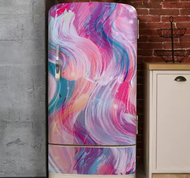 Colorful oil paint strokes fridge decals - TenStickers