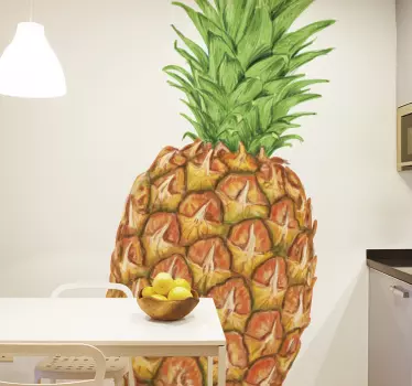 Pineapple colorful food wall decal - TenStickers