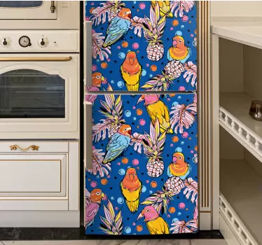 Colorful plumage fridge decals - TenStickers