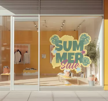 Colorful Summer Sale window sticker - TenStickers