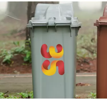 Ful symbolic design recycling decal for bin - TenStickers