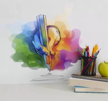 Colourful Pencil Wall Sticker - TenStickers