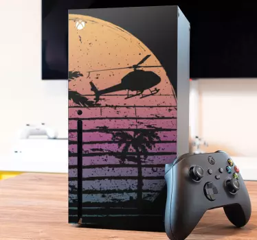 Colourful vaporwave xbox decal - TenStickers