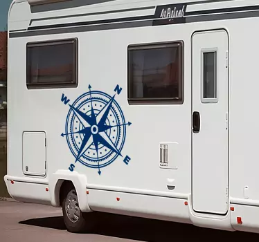 Compass caravan decal - TenStickers