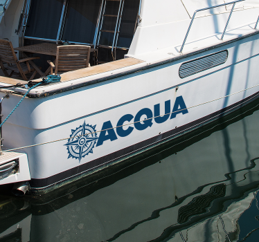 Compass Rose custom sticker for boat - TenStickers