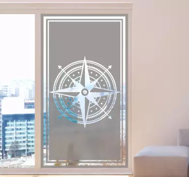 Compass window decal - TenStickers