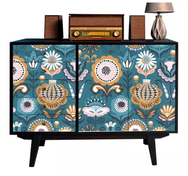 Composition of traditional polish flower decals for furniture - TenStickers