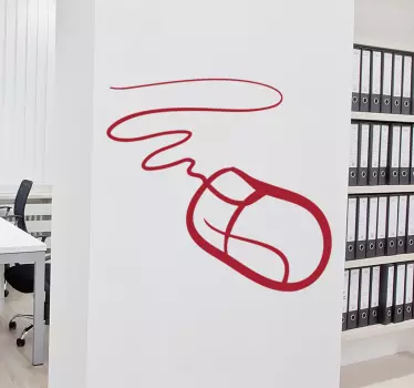 Computer Mouse Wall Sticker - TenStickers
