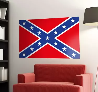 Confederate flag flag decal - TenStickers