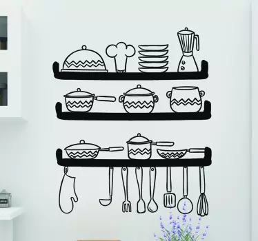 Cookware cutlery decal - TenStickers