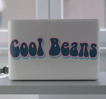 Cool beans phrase Laptop sticker - TenStickers