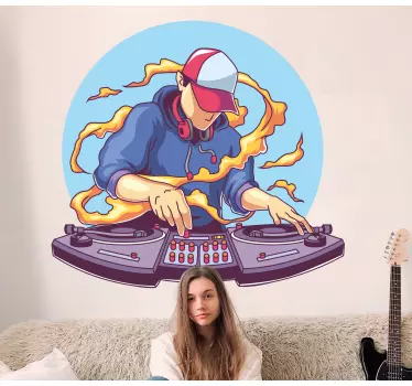 Cool dj music Wall decals for teenagers room - TenStickers