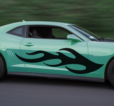 Cool Flames Car Decal - TenStickers