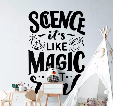 Cool science text educational decal - TenStickers