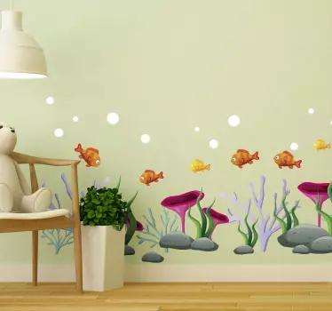 Coral reef fish wall decal - TenStickers