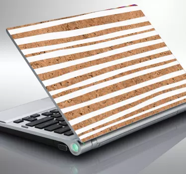 Cork computer laptop skin sticker - TenStickers