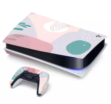 Creative pastel painted  PlayStation 5 decal - TenStickers