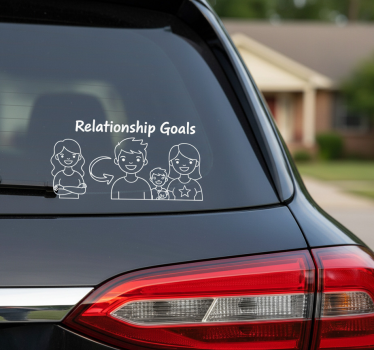 Creative relationship status car sticker - TenStickers