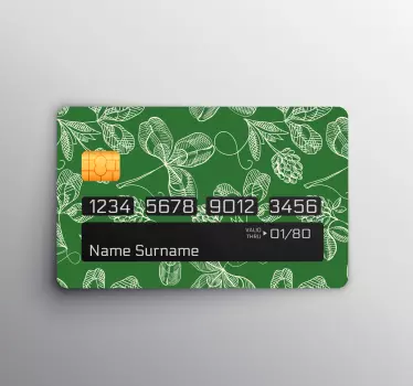 Credit card sticker elegant leaf design - TenStickers