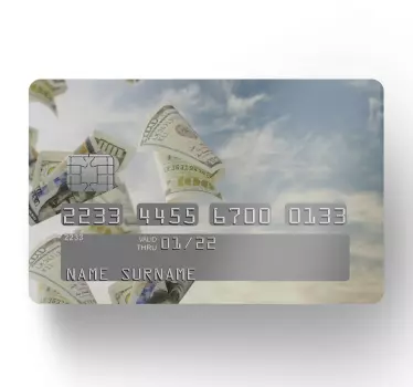 Credit card sticker money soaring card - TenStickers