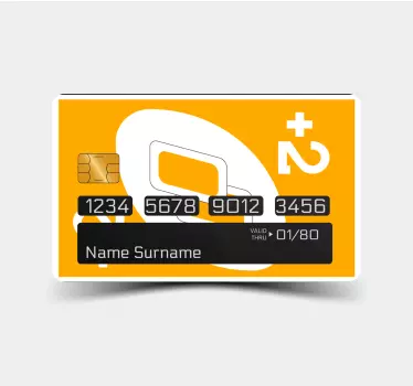 Credit card sticker orange credit design - TenStickers