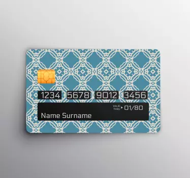 Credit card sticker with patterned design - TenStickers