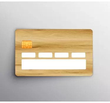 Credit card sticker wooden texture design - TenStickers