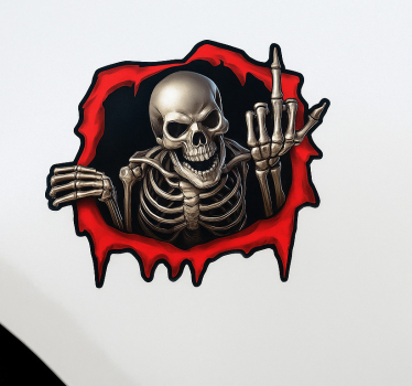 Creepy 3d skeleton car sticker - TenStickers