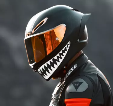 Creepy smile motorcycle decal - TenStickers