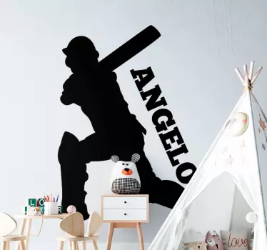 Cricket player Custom Sticker - TenStickers