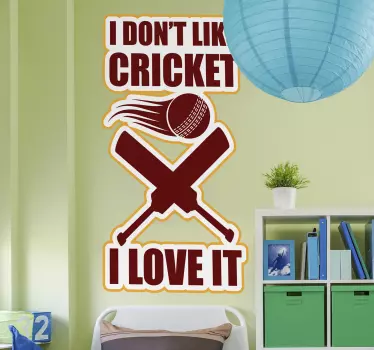 Cricket quote quote decal - TenStickers