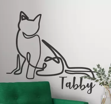 Custom cat silhouette sticker - TenStickers