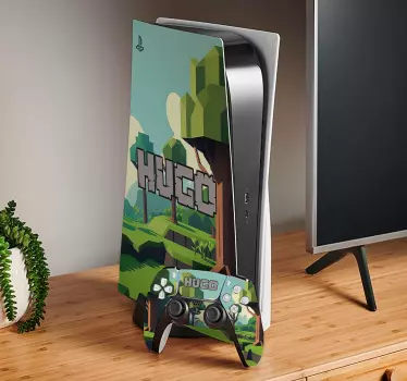 Custom Cubes video game playstation sticker - TenStickers
