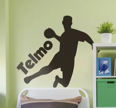 Custom Name Sports Player football sticker - TenStickers