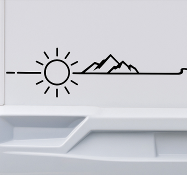 "Custom" nature landscape  caravan decal - TenStickers