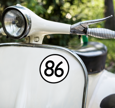 Custom number car sticker - TenStickers