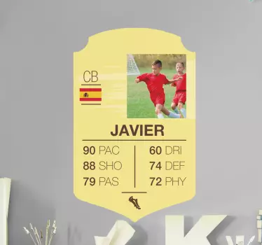 Custom Player Stats football sticker - TenStickers