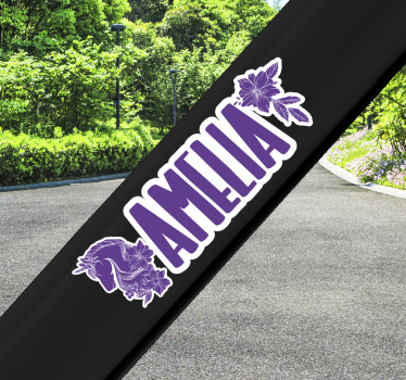 Customisable beautiful unicorn bike animal wall sticker - TenStickers