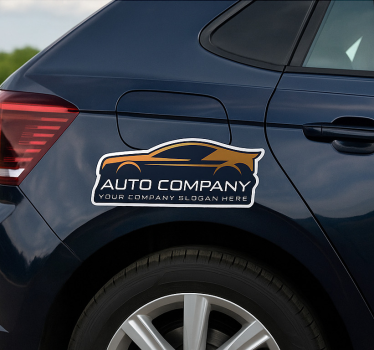 Customisable sticker auto company sign in gold - TenStickers