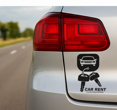 Customisable sticker car rental logo - TenStickers