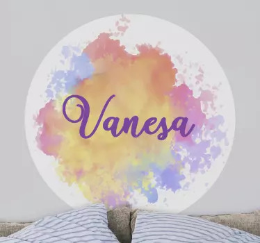 Customisable sticker colorful name splash - TenStickers