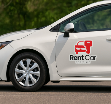 Customisable sticker for rent car simple logo - TenStickers